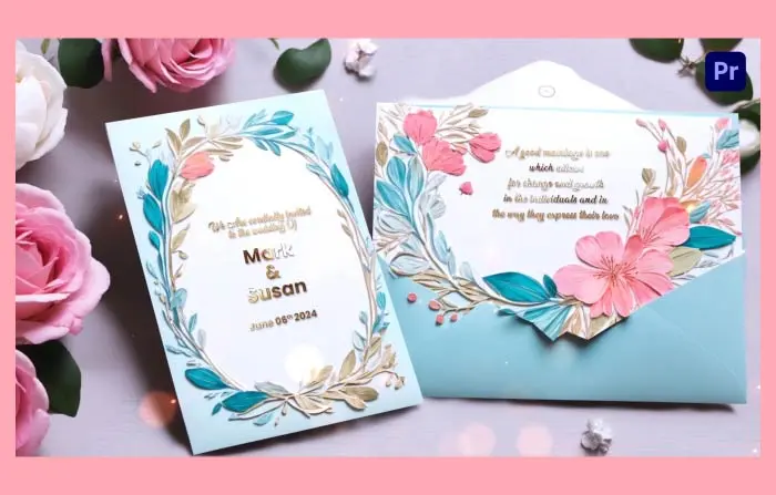 Engaging 3D Floral Design Wedding Invitation Slideshow